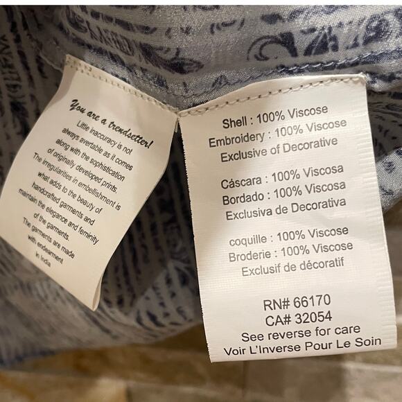 Bhanuni by Jyoti Embroidered Dress | Boho Peasant Style, Silky Viscose NWOT, S - Picture 7 of 8